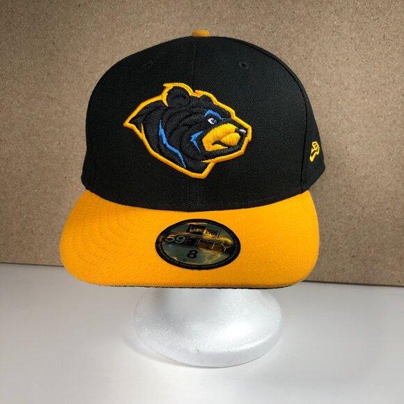 West Virginia Black Bears New Era 59Fifty Fitted Hat Size 8 Black Gold Embroider - Picture 6 of 11